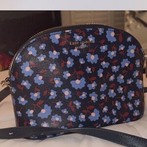 Kate Spade Blue and Red Floral Crossbody Bag
